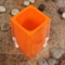 Square Orange Toothbrush Holder